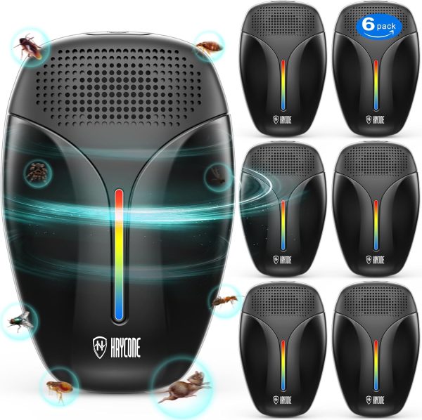 HAYCONE Ultrasonic Indoor Pest Repeller — 6 Pack